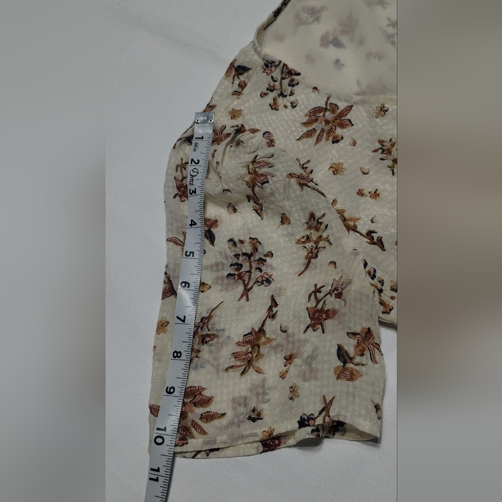 Madewell Cream Floral Blouse (0) - Picture 5 of 9